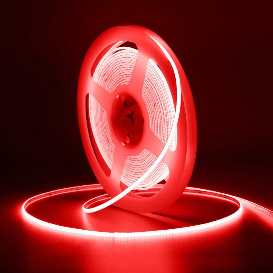 12V COB LED Strip Light RGB 16ft/5m 840 LEDs/m, 65,000 Hour Lifespan, Color Changing, Dot-Free Indoor Tape Light for Gaming Setup, Desk, Mirror, Bed Frame, Accent Walls - Flexible, Cuttable (LED Only, No Power Supply Included) - UL Listed
