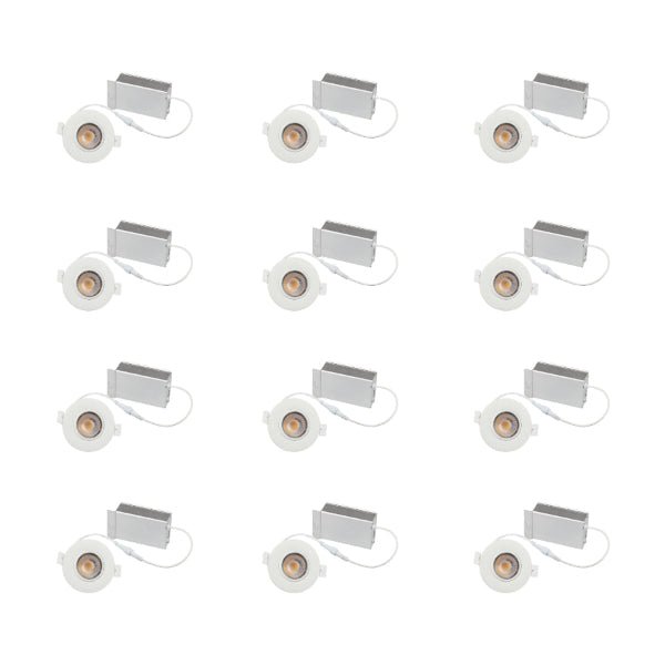 LED Recessed Ceiling Lights, 3 Inch Dimmable 5CCT Ultra-Thin with Junction Box, 8W Canless Slim Panel Downlight, 2700K/3000K/3500K/4000K/5000K, IC Rated, ETL