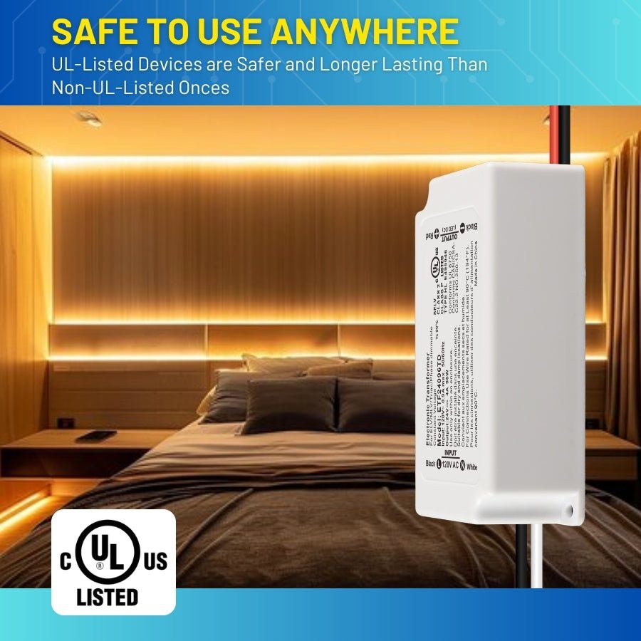 96W 24V Dimmable LED Driver - UL Listed Class 2 Power Supply, 120V AC to 24V DC Transformer, Triac/ELV Dimmable, Short Circuit & Overload Protection, for LED Strip Lights, Low Voltage Lighting
