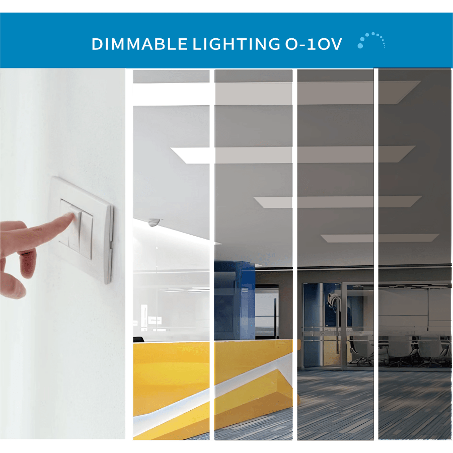 2x2 LED Flat Panel Light, 20W-40W Selectable, 5CCT 3000K-6500K, Dimmable Drop Ceiling Lights, 2500-5000 Lumens, ETL DLC Listed