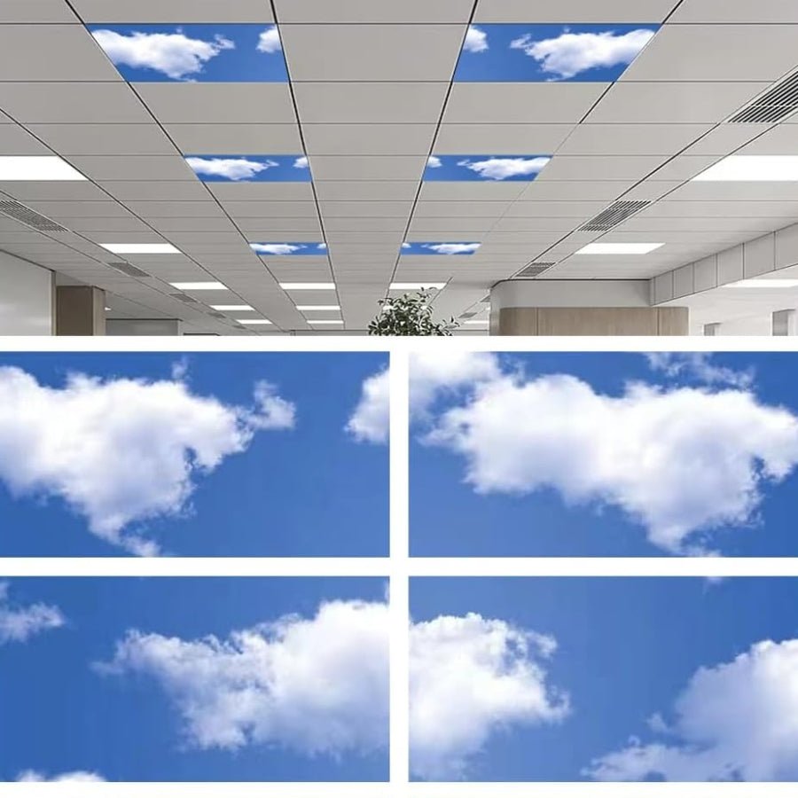 2x2 LED Sky Ceiling Panels - 40W Dimmable Flat Panel Light, 6500K, 5000LM, ETL Listed for Office Drop Ceiling Lights