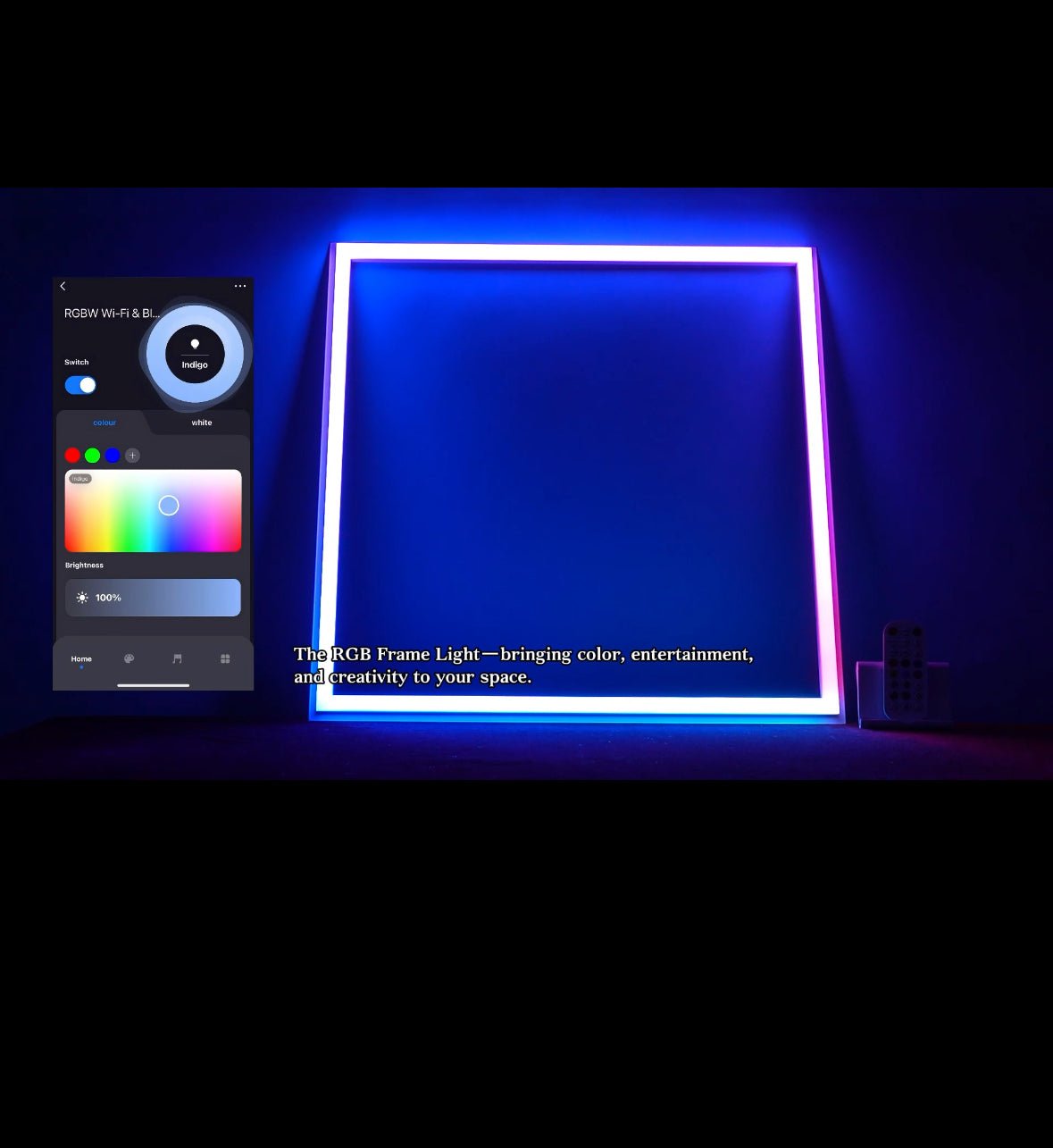 2x2 LED Panel Light - RGB Multicolor Edge-Lit, 40W 4400LM, Smart Wi-Fi Drop Ceiling Light, Remote & App Controlled, Works With Alexa/Google (6 Pack)