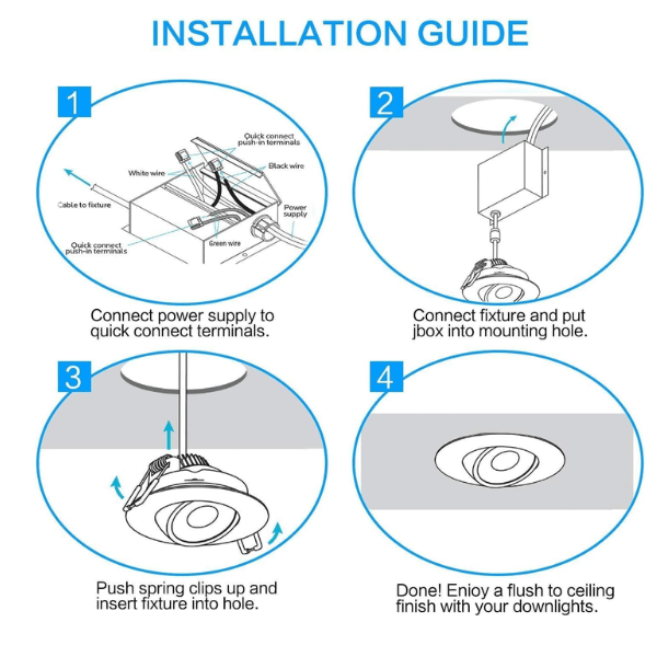 LED Recessed Ceiling Lights, 3 Inch Dimmable 5CCT Ultra-Thin with Junction Box, 8W Canless Slim Panel Downlight, 2700K/3000K/3500K/4000K/5000K, IC Rated, ETL