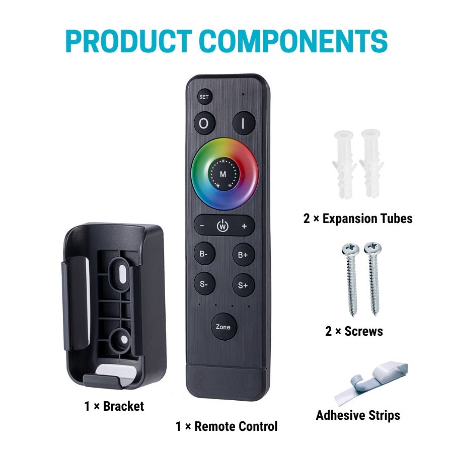BTF-LIGHTING RGBCCT RC03RFB RF Remote 4-Zones Group Control | PWM LED Controller for LED Strips | Compatible with Alexa, Google Home, Smart Life & Tuya Smart APP