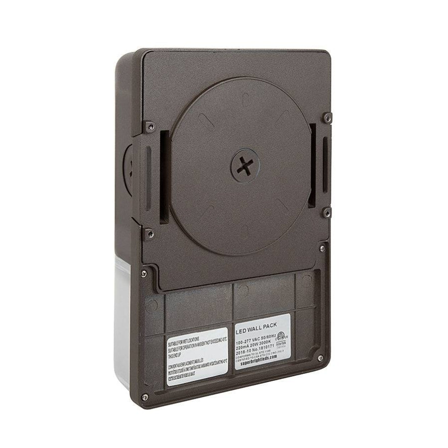 20W Mini LED Wall Pack Light - 2850 Lumens, 5700K Daylight, Dimmable, UL & DLC Listed, IP65 Waterproof, 3-Year Warranty