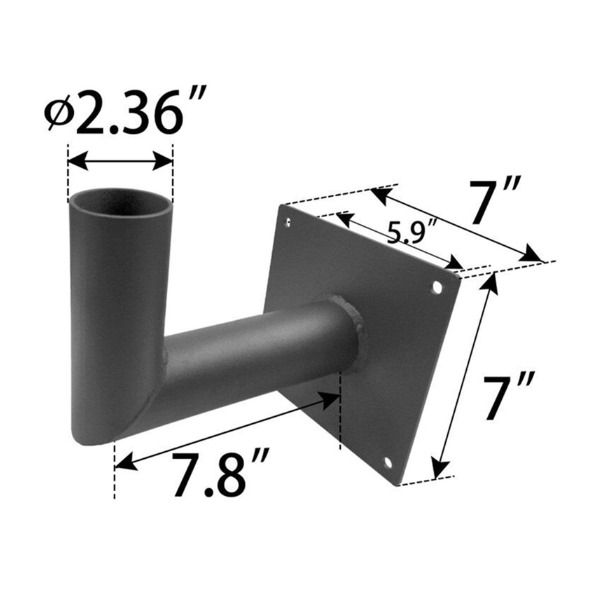 Wall Mount Bracket 90 Degree, L Shape Adjustable Angle for Slip Fit Lights, Right Angle Tenon Adapter for Wall Bracket - Durable & Easy to Install