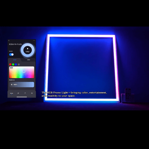 LED Drop Ceiling Lights - 2x4 FT RGB Multicolor Smart Drop Ceiling Light Fixtures, 60W 6600lm, App & Remote Control, Alexa & Google Compatible (6 Pack)