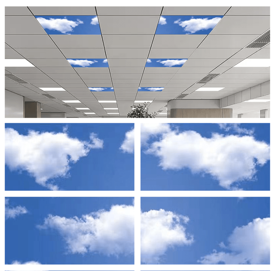 LED Panel Light 2x4 - Sky Panels, 72W 6500K Dimmable Flat Panel, 9000 Lumens, Recessed Drop Ceiling Fixture, 120-277V, ETL Listed (4 Pack)