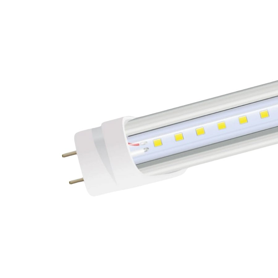 LED Tube Light Fixture, 3FT, 15W, Type A+B, 5000K, 140LM/W, 0-10V Dimmable, Single-End, Clear Cover, G13 Base, 100-277V AC, Aluminum/PC, Safety Fuses, ETL Certified