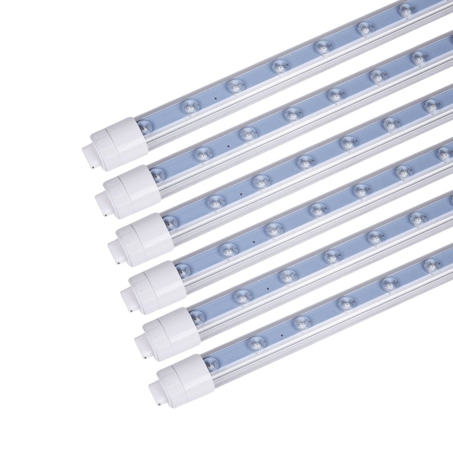 6FT LED Shop Light, 40W Tube Light Bulb, 6500K Cool White, R17D Double-Sided, 360° Rotatable Base, Ballast Bypass, Ideal for Shop/Sign Lighting