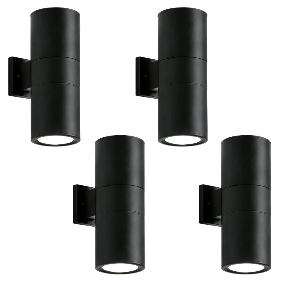 LED Up Down Outdoor Wall Light, 36W x 2, 3CCT 3000K/4000K/6000K Selectable, IP65 Waterproof, Exterior Wall Sconce, 120-277V Wide Voltage, Die-Cast Aluminum, 30° Beam Angle, Anti-Glare, Easy Installation 2 pack