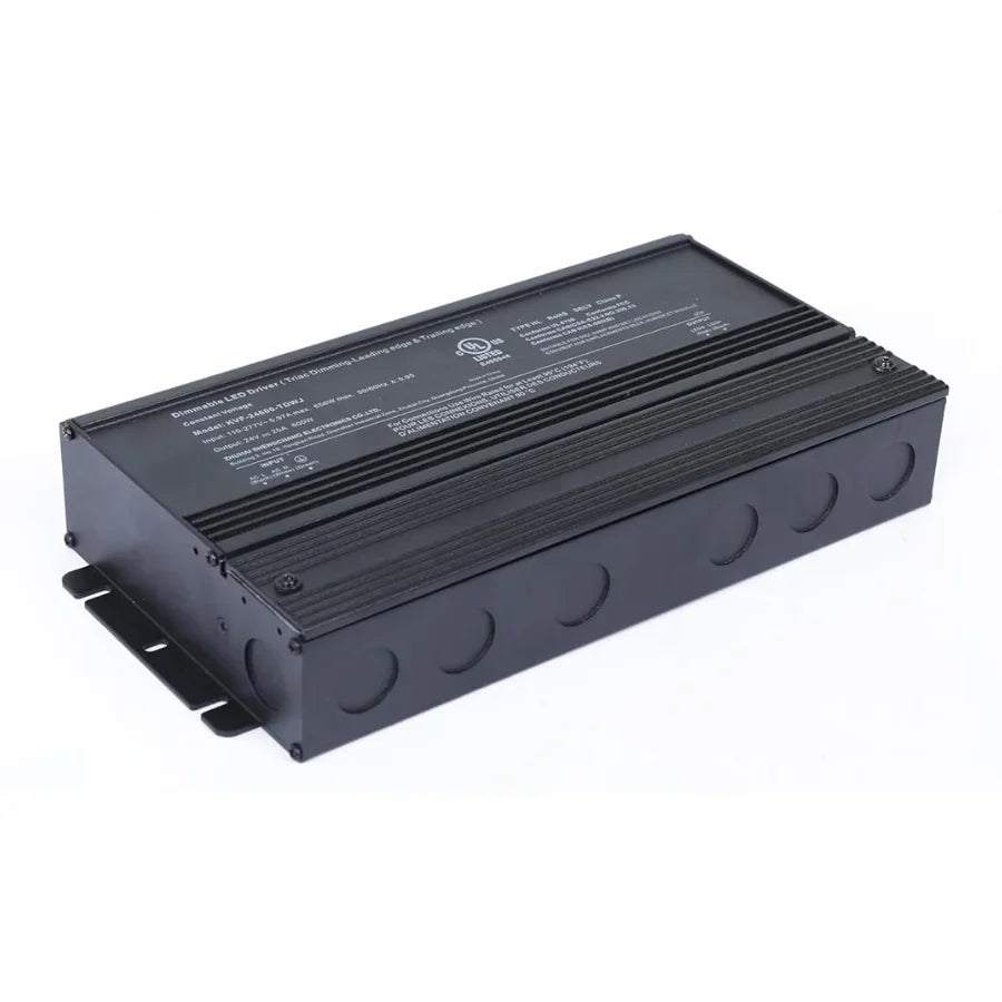 600W 24V Dimmable LED Driver, 5-in-1 Dimming (ELV/MLV/TRIAC/0-10V/1-10V/PWM), Waterproof IP66, UL Listed AC to DC Power Supply, 25A, Aluminum Alloy Housing for LED Strip Lights and 24V DC Devices
