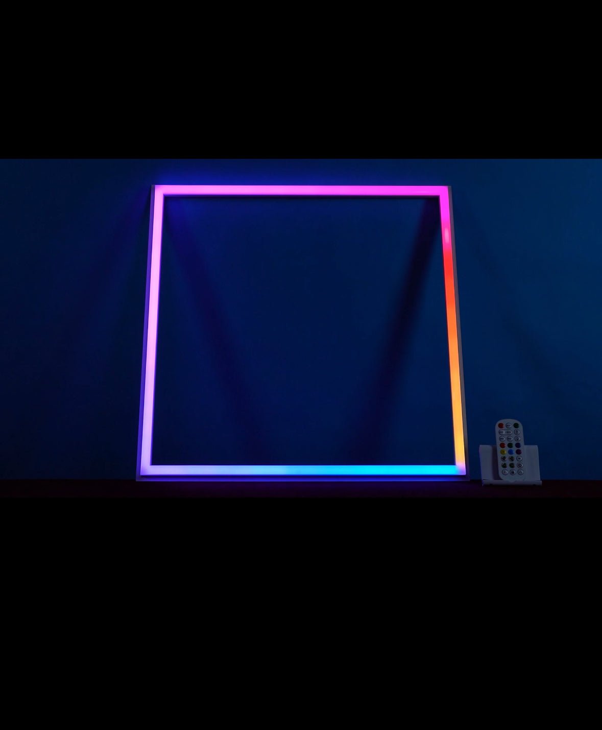 2x2 LED Panel Light - RGB Multicolor Edge-Lit, 40W 4400LM, Smart Wi-Fi Drop Ceiling Light, Remote & App Controlled, Works With Alexa/Google (6 Pack)