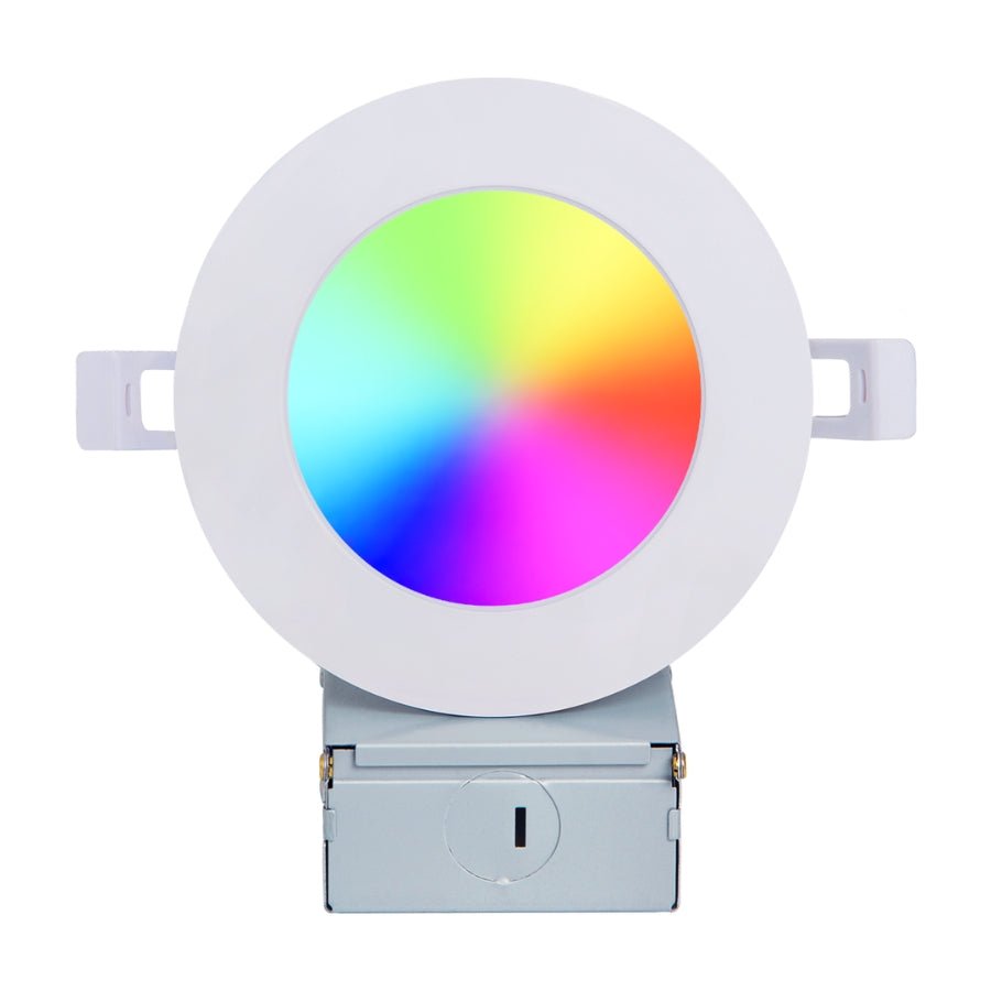 4 Inch Smart Recessed Lighting - 9W RGBCW Color Changing LED Downlight with Tuya Smart App & Voice Control
