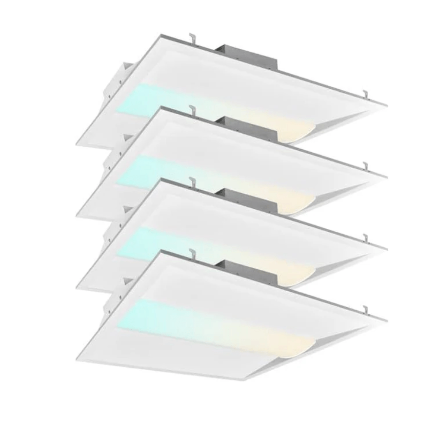 Troffer Lights, 2x2 LED Panel Light, Center Basket 20/25/30/35/40W, 5CCT Dimmable Drop Ceiling Fixture, 100-277V, DLC Premium Rated