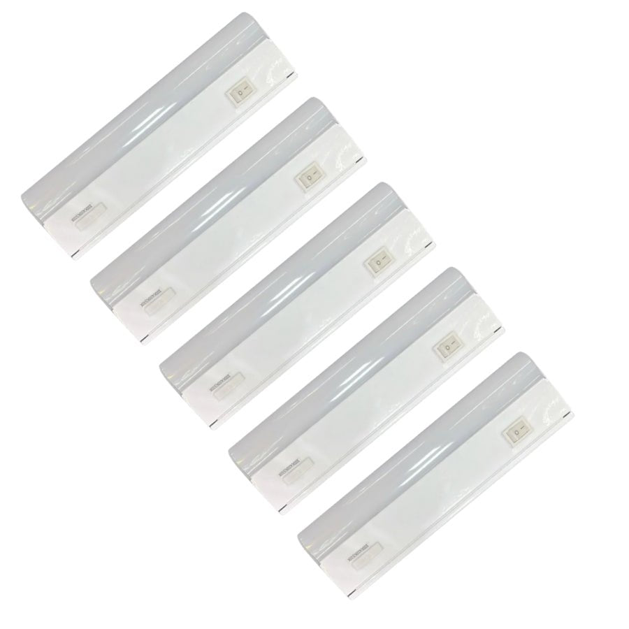 9 Inch LED Under Cabinet Lighting, 4W, 3CCT 3000K/4000K/5000K, 320 Lumens, Hardwired, On/Off Switch, CRI 80+, ETL Certified - Perfect For Kitchen, Vanity, Tiny Home, Makeup Station, Bookshelf, Task, Display, Home Office