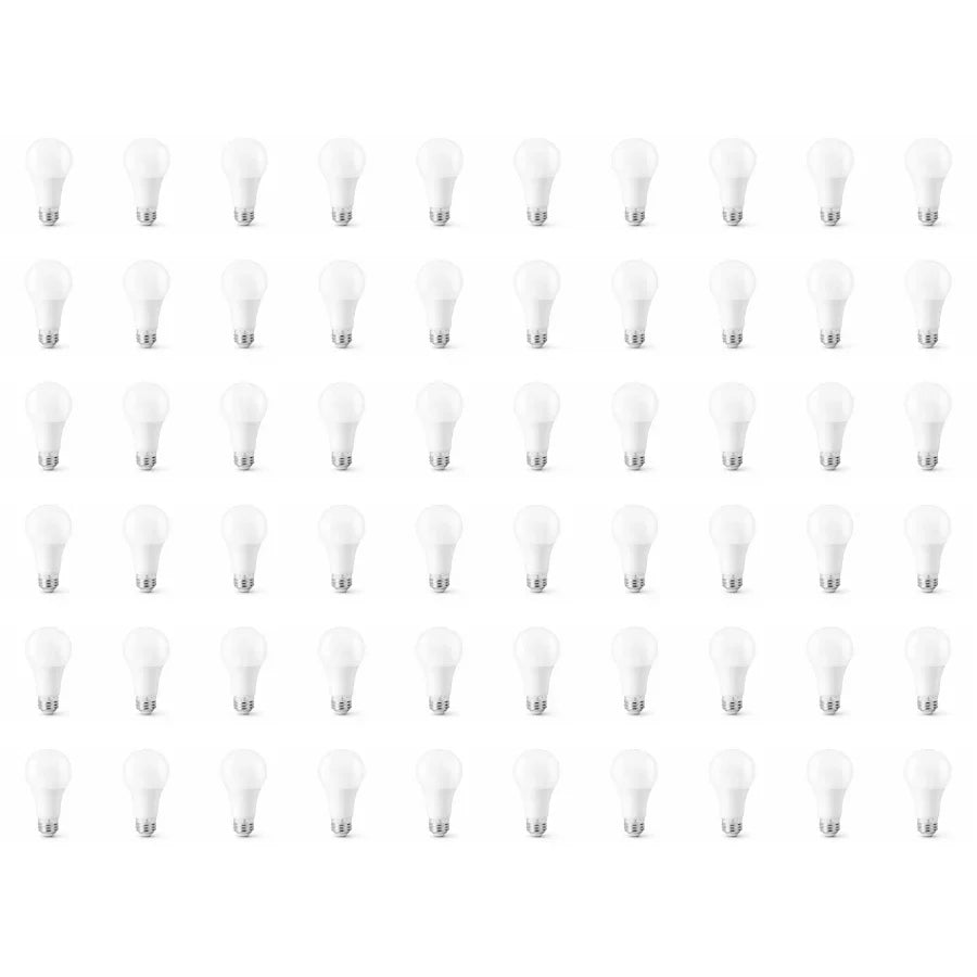 LED A19 Bulb, 9W (60W Incandescent Equivalent), 750 Lumens, 5000K Daylight White, E26 Medium Base, 220° Wide Beam, UL Damp Rated, Frosted, Energy Efficient, 10,000 Hour Lifespan