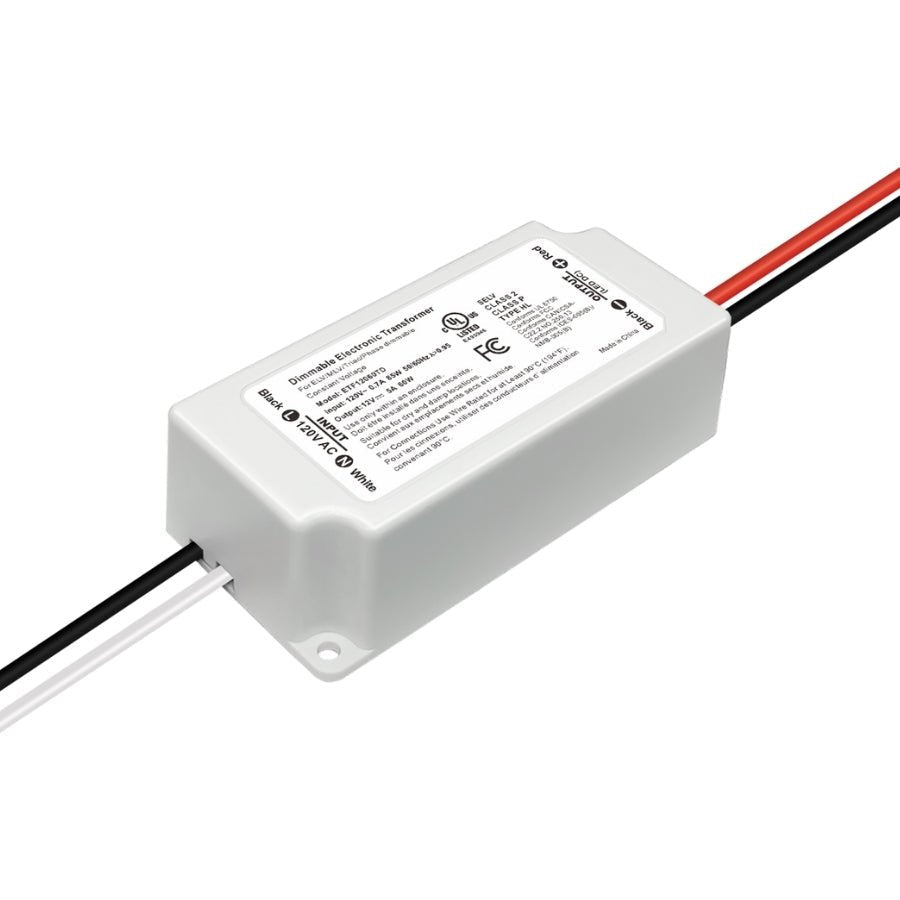 Dimmable LED Driver 12V 60W - UL Listed Power Supply, 120V AC to 12V DC Electronic Transformer for LED Strip Lights, Low Voltage Lighting