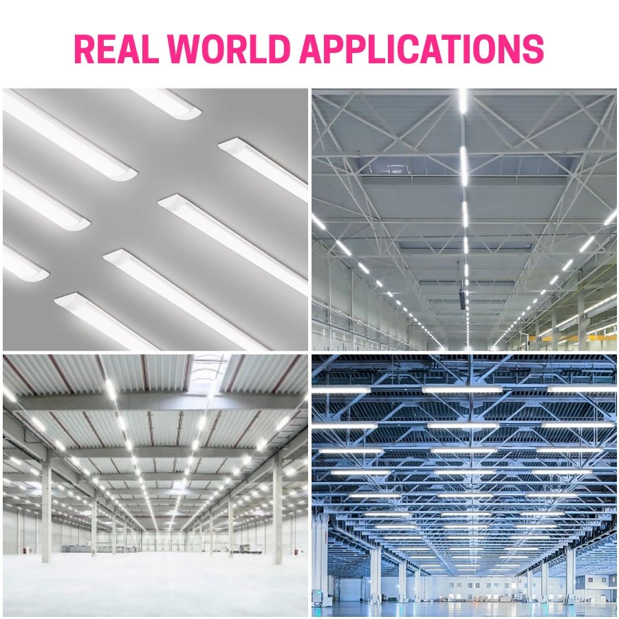4FT LED Batten Light, Ceiling Surface Mounted Slim LED Tube Lights, 40W 5000K Neutral White For Office, Shop, Garage, Home