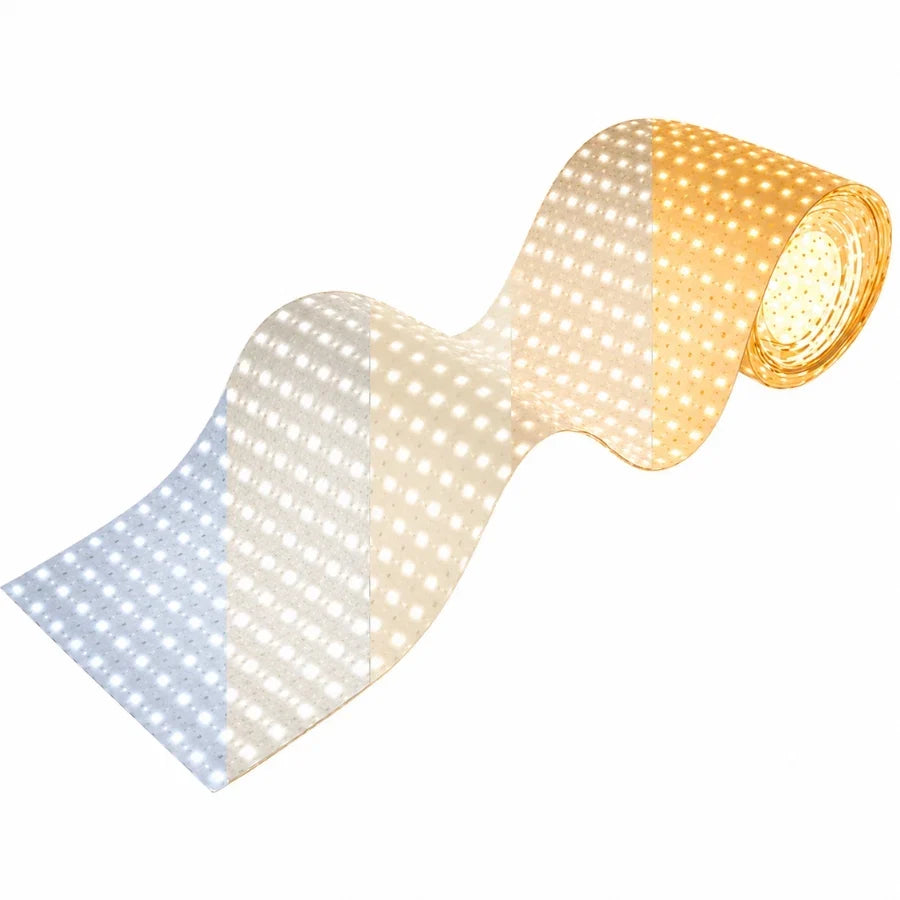 16.4ft x 9.45in Giant LED Sheet Roll 24V Flexible Cuttable Dimmable LED Backlight Panel, 2700K/3000K/4000K/5000K/6500K, Paper Thin Plug & Play LED Board for Countertops, Stained Glass & Accent Walls, UL Listed, IP20