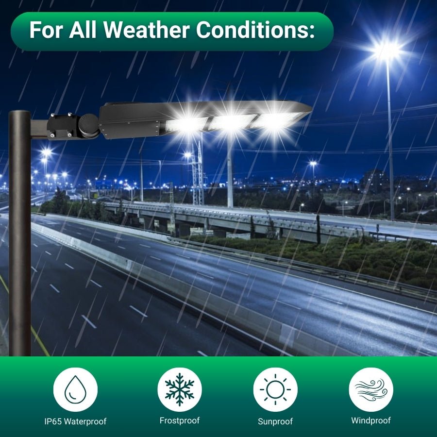 450W LED Parking Lot Light Fixtures - Shoebox Flood Light, 5000K 58500LM, IP65 Waterproof LED Area Lights, DLC UL Listed, 100-277V