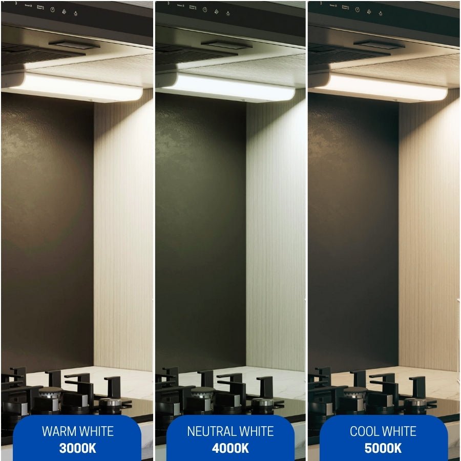 21 Inch LED Under Cabinet Light, 9W, 3CCT 3000K/4000K/5000K, 720 Lumens, Hardwired, On/Off Switch, CRI 80+, ETL Certified - Ideal For Kitchen, Pantry, Closet, Workbench, Office, Garage, And Display Lighting