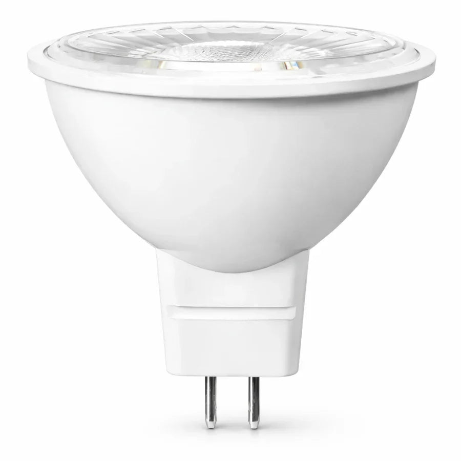 LED MR16 Bulb, 7W (50W Halogen Equivalent), 500 Lumens, 5000K Daylight White, 40° Flood Beam, Dimmable, 12V Low Voltage, GU5.3 Base, UL Damp Rated, Accent & General Lighting