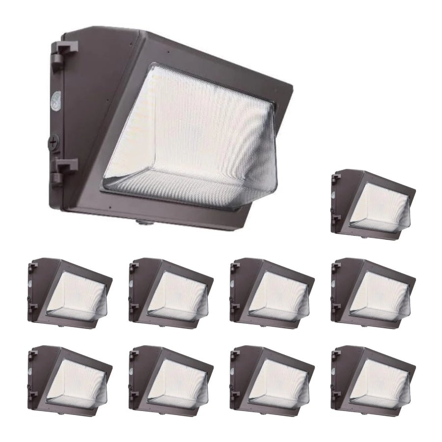 LED Wall Pack Light, 120W, 15,600 Lumens, 5700K Daylight, Replaces 400W MH, Photocell Optional, IP65 Rated, DLC Listed, Commercial Outdoor Lighting, 100-277V, 3-Year Warranty