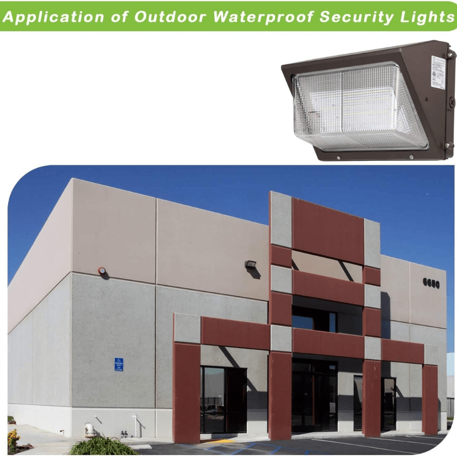 LED Wall Pack Light, 120W, 15,600 Lumens, 5700K Daylight, Replaces 400W MH, Photocell Optional, IP65 Rated, DLC Listed, Commercial Outdoor Lighting, 100-277V, 3-Year Warranty